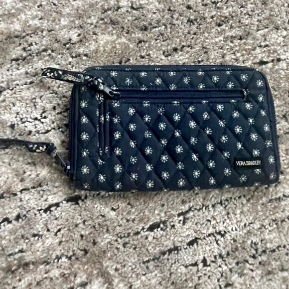 Vera Bradley blue floral Boho wallet long navy blue Excellet condition - Picture 10 of 13